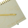 Sage Linen 90 Day Planner + Pen B5 Size