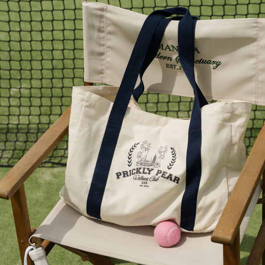 Navy Varsity Large Tote Bag