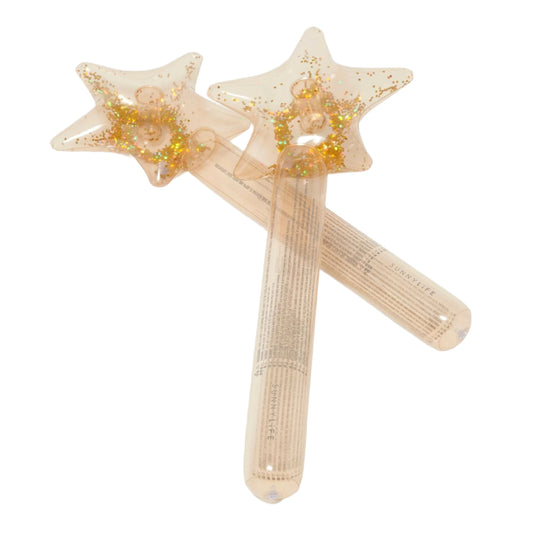 Kids Inflatable Star Wand Princess Swan Gold Set of 2