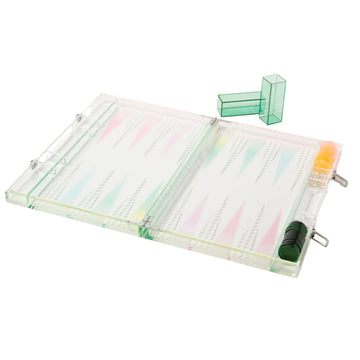 Ombre Lucite Backgammon Sherbert