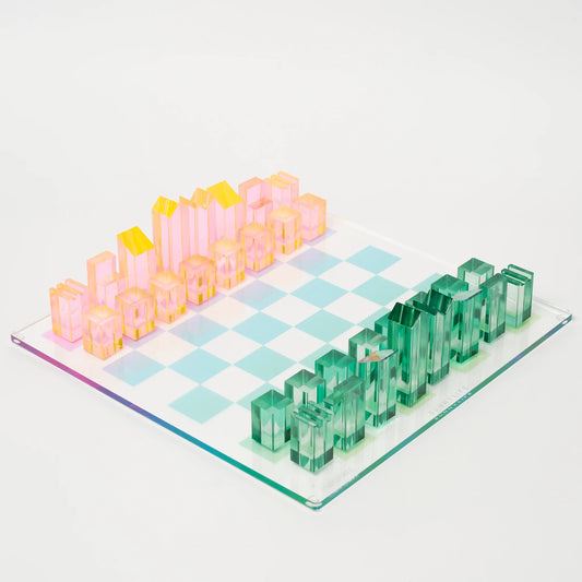 Ombre Lucite Chess & Checkers Sherbert