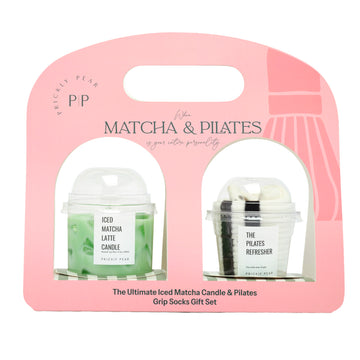 The Ultimate Iced Matcha Candle & Pilates Grip Socks Gift Set