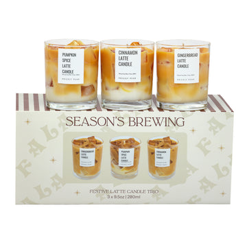 Festive Latte Candle Trio
