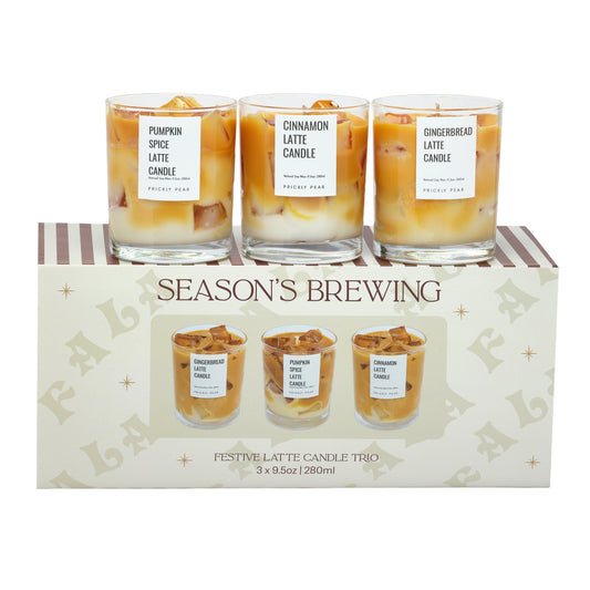Festive Latte Candle Trio