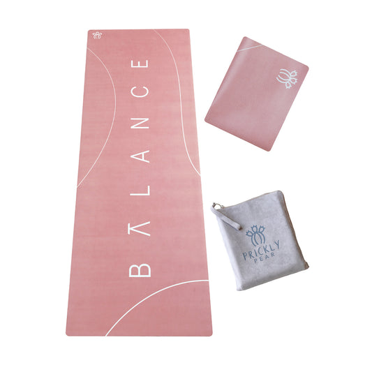 FIND BALANCE Non-Slip Suede Top 1mm Travel Yoga Mat