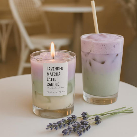Lavendar Matcha Latte Candle