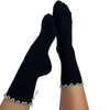 3 Pack of Scallop Edge Bow Crew Socks