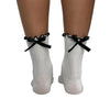 3 Pack of Scallop Edge Bow Crew Socks