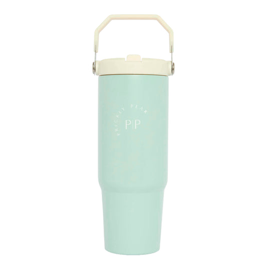 30 Oz Top Handle Hydrator 2.0 Water Bottle - Sage Green Logo