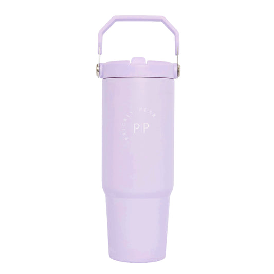 30 Oz Top Handle Hydrator 2.0 Water Bottle -  Lilac Logo