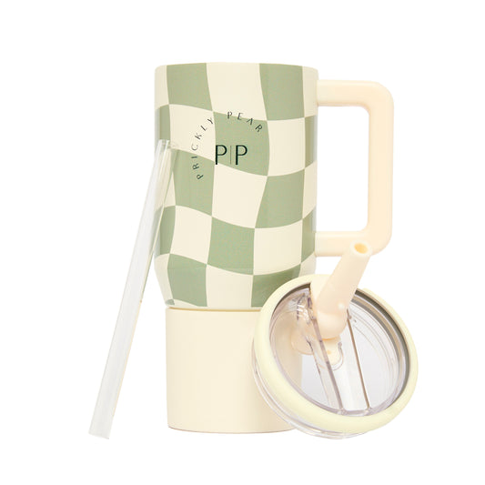 20 Oz Mini Hydrator Water Bottle - Sage Gingham