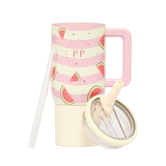 20 Oz Mini Hydrator Water Bottle - Pink Watermelon Stripe