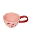 Artsy Abstract Mug, Pink & Red