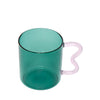 Decor Curve Glass Mug, Green