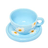 Ditsy Teacup & Saucer, Daisy Blue