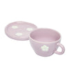Ditsy Teacup & Saucer, Floral Lilac