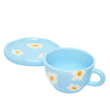 Ditsy Teacup & Saucer, Daisy Blue