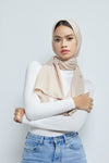 Modest Beyond Sustainable Recycled Chiffon Hijab - Latte