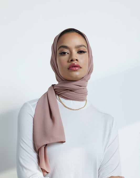 Modest Beyond Sustainable Recycled Chiffon Hijab - Mink