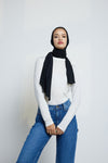 Modest Beyond Organic Bamboo Jersey Hijab - Black