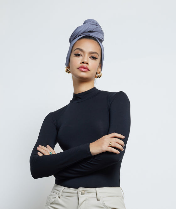 Modest Beyond Organic Bamboo Jersey Hijab - Dark Grey