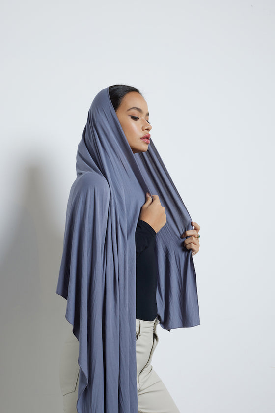 Modest Beyond Organic Bamboo Jersey Hijab - Dark Grey