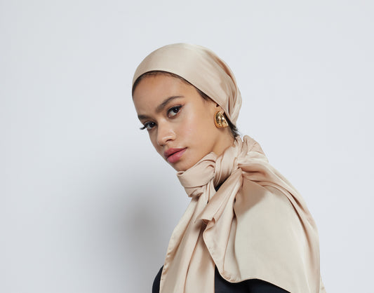 Modest Beyond Sustainable Recycled Satin Hijab - Gold