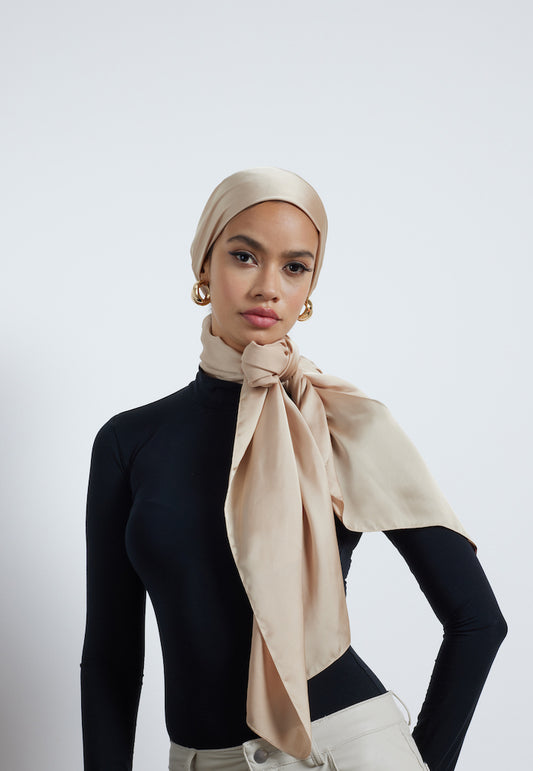 Modest Beyond Sustainable Recycled Satin Hijab - Gold