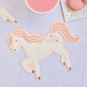 16 Princess Horse Napkins