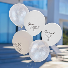 5 Hen Party Balloon Bundle, Confetti Mix