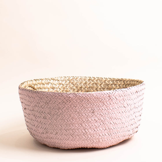 hand-woven seagrass basket
