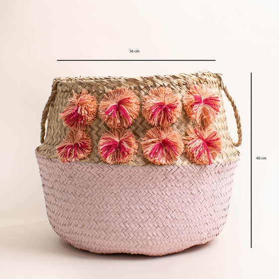 hand-woven seagrass basket