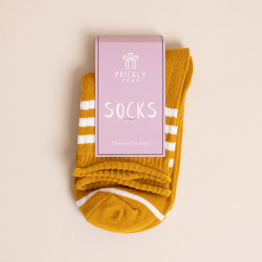 soft stripe roll top sock