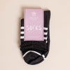 soft stripe roll top sock