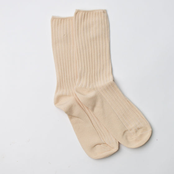 ribbed crew boot sock