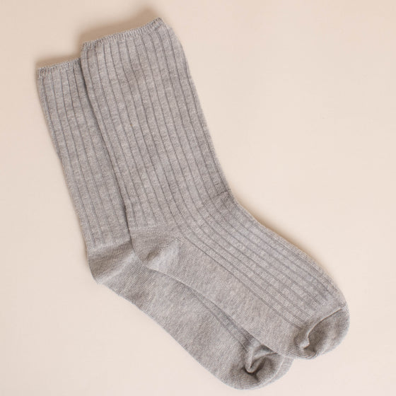 ribbed crew boot sock