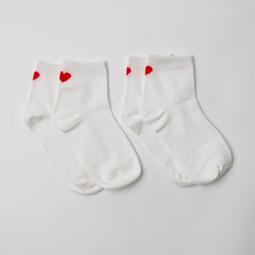 2 pack all hearts ankle sock
