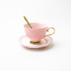 Set of 4 Mia Teacup & Saucer [Pink]