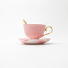 Set of 4 Mia Teacup & Saucer [Pink]