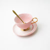 Set of 4 Mia Teacup & Saucer [Pink]