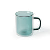 Set of 4 'Retro' Glass Mugs [Medium, Moss Green]