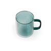 Set of 4 'Retro' Glass Mugs [Medium, Moss Green]