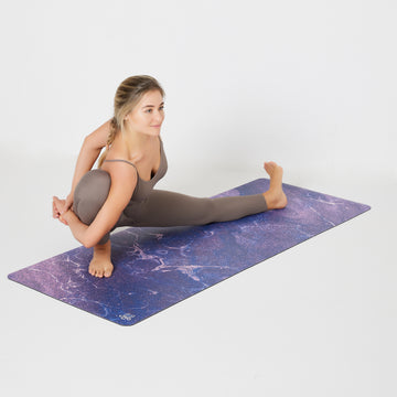'Purple Vision' PU Yoga Mat with ‘Flex 2-in-1’ Strap