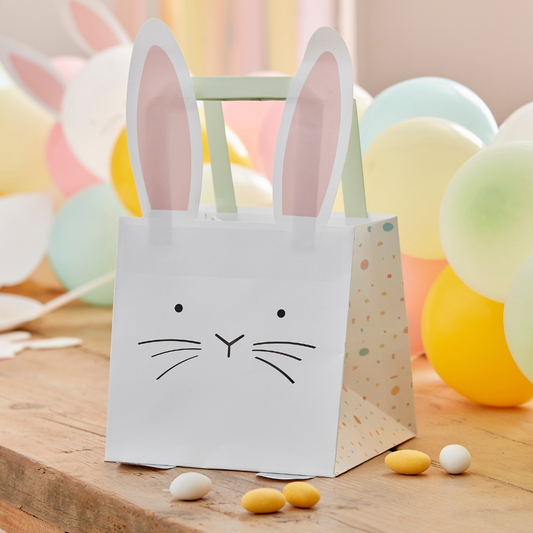 5 Pink & White Bunny Pop Out Party Bag