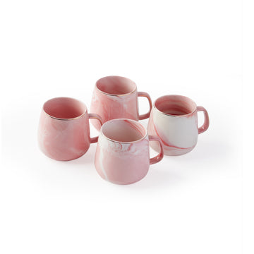 Set of 4 Amelia Coffee Mugs [Pink]