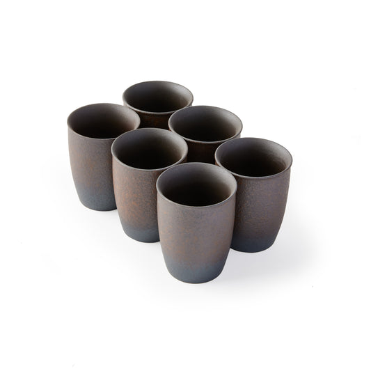 Set of 6 Kaiya Coffee Cups [Pecan]