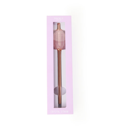 Rose Quartz Crystal Straw