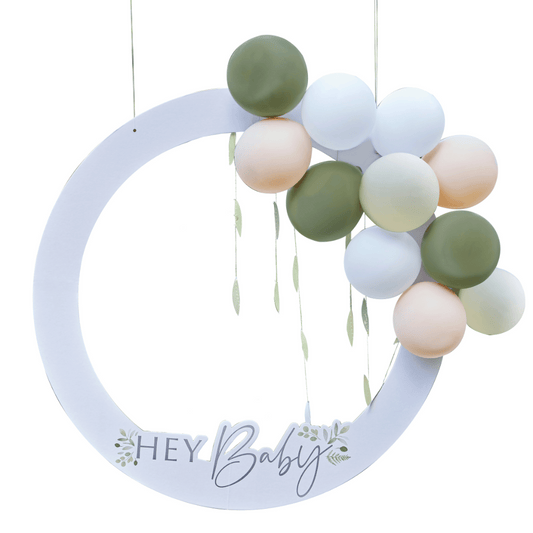 Hey Baby with Balloon Photobooth Frame
