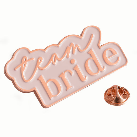 'Team Bride Pink' Badge [Rose Gold Enamel]