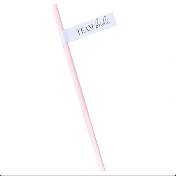 Team Bride Straws